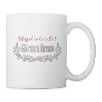 Grandma Grandma Fleurs Cadeau Grand-Mère Cute - Mug blanc - blanc - Droite