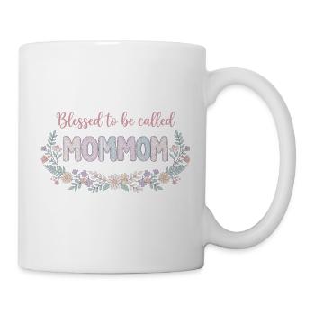 Mommom, Granny Flowers, Cute Grandma Gift - Mug - white - Right