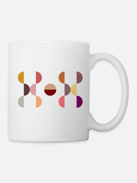 Stylisches und modernes Kreisdesign DOT - Tasse - Weiß