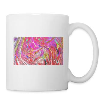 Farbrausch Wirbelkunst - Tasse - Weiß - Rechts