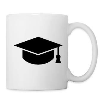 Abschlussmütze - Tasse - Weiß - Rechts
