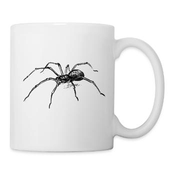 Dunkle Spinne Illustration Tier - lllustration - Tasse - Weiß - Rechts