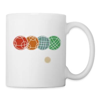 Boules de boccia et de pétanque graphiques - Mug blanc - blanc - Droite