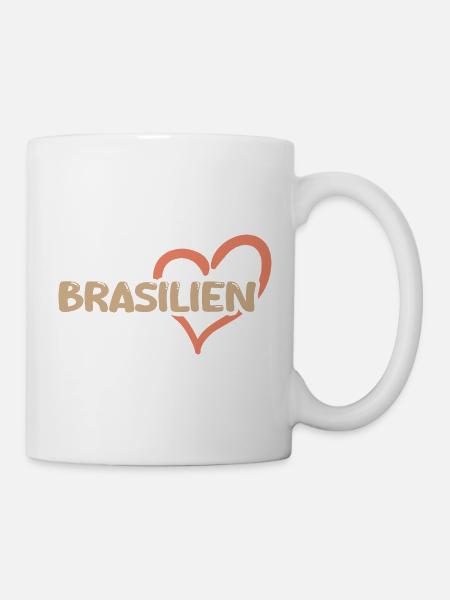 Brasilien Herz - Tasse - Weiß