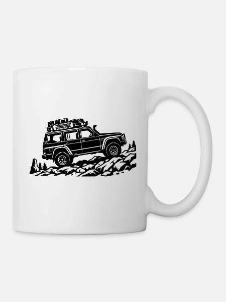 Die Kraft des Trails – Offroad-Gelände - Tasse - Weiß