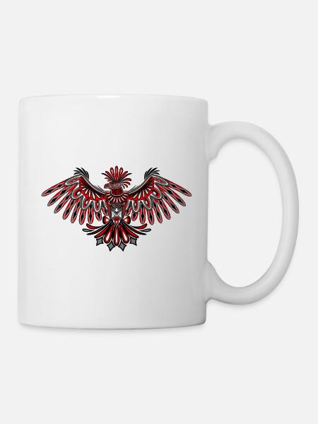 Eagle Haida Tribal Totem Design - Tasse - Weiß