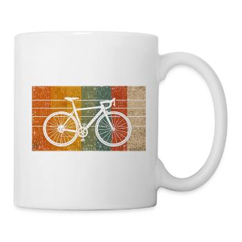 Striped Bicycle Grunge  - Mug - white - Right