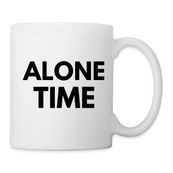 Alone Time Minimalangebotsdesign - Tasse - Weiß - Rechts