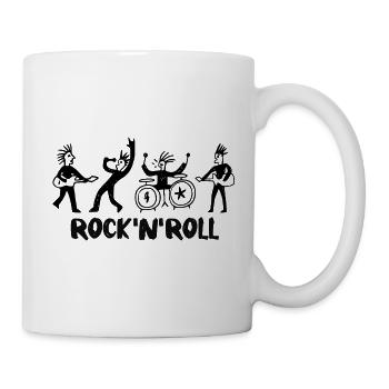 Sketch du groupe de rock and roll - Mug blanc - blanc - Droite