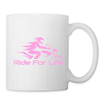 Motorrad Rose Fahrt fürs Leben - Tasse - Weiß - Rechts