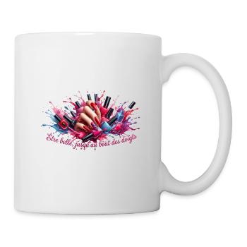 Beaute Jusqu'au Bout Des Doigts - Mug blanc - blanc - Droite