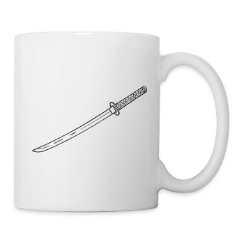 Katana Samurai Schwert Kampfkunst Kendo Dojo - Tasse - Weiß - Rechts