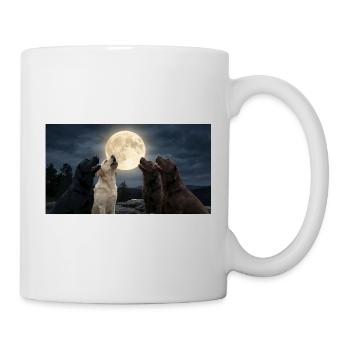 Howling to the Moon Meme Animal Dog Labrador - Mug - white - Right