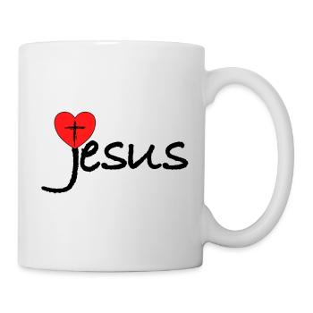 Jesus Heart with Cross - Mug - white - Right