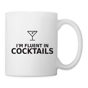 Je parle couramment les cocktails - un drôle de cadeau de barman - Mug blanc - blanc - Droite