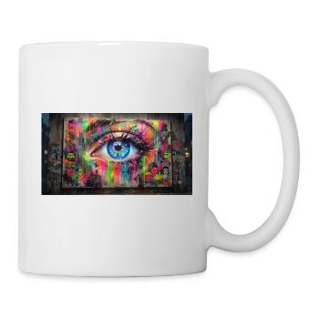 Neon Eye Street Graffiti Eye - Mug - white - Right