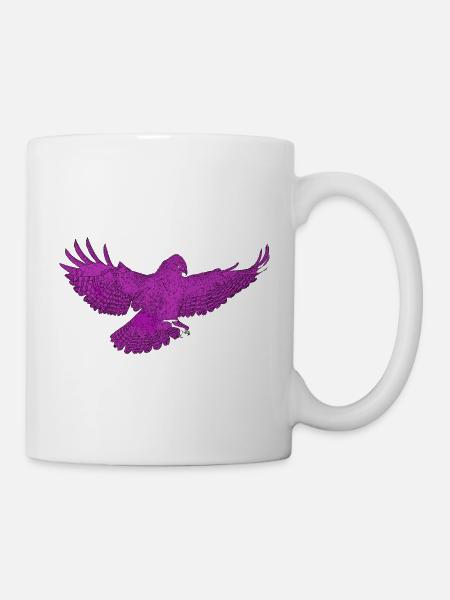 Bird of Prey in Flight, Different Colored - Mug - white