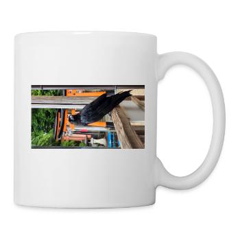 Rabe vor Torii - Tasse - Weiß - Rechts