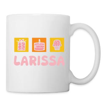 Larissa comme gâteau d’anniversaire - Mug blanc - blanc - Droite