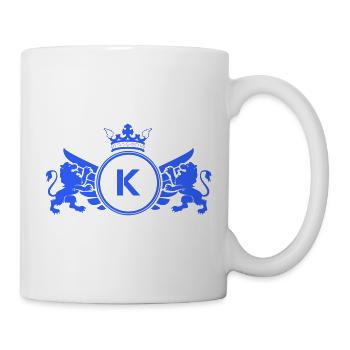 Logo K Crown avec des lions - Mug blanc - blanc - Droite