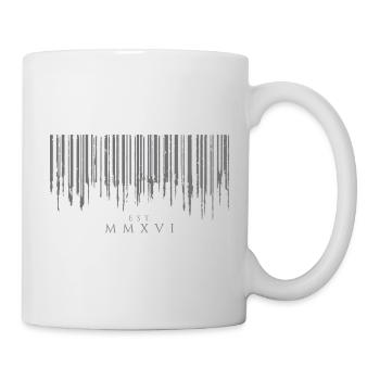 Barcode Tropfen Gray Est. MMXVI - Tasse - Weiß - Rechts