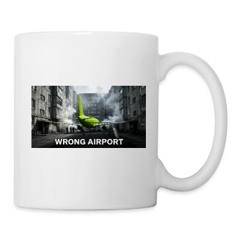Wrong Airport - Funny Aviation Meme - Mug - white - Right
