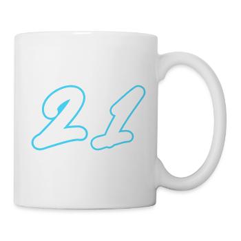 21 Zahl symbol - Tasse - Weiß - Rechts