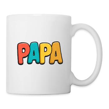 PAPA Arc-en-Ciel Pop Art - Mug blanc - blanc - Droite