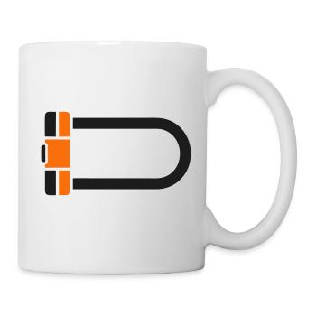 Icône du cadenas en U pour vélo - Mug blanc - blanc - Droite