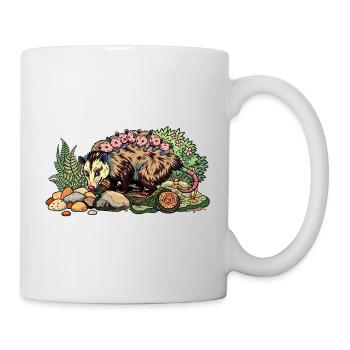 Possum mom with her offspring - Mug - white - Right