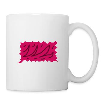 Farbexplosion Rosa Linien - Tasse - Weiß - Rechts