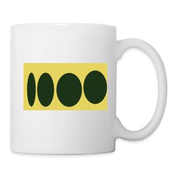 Gelbe Leinwand Abstrakte Ovale Serie - Tasse - Weiß - Rechts