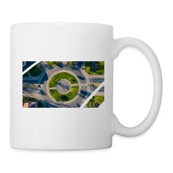 Aerial View Round Circle Green Accents - Mug - white - Right