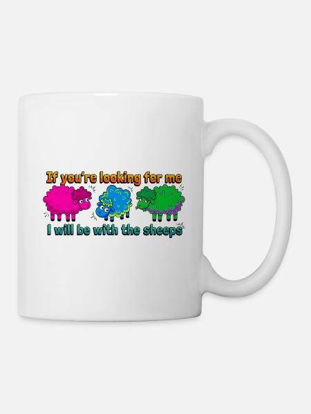 With the sheep - Mug - white