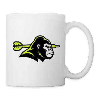 Mascotte de la flèche gorile - Mug blanc - blanc - Droite
