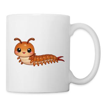 Tausendfüssler - Tasse - Weiß - Rechts
