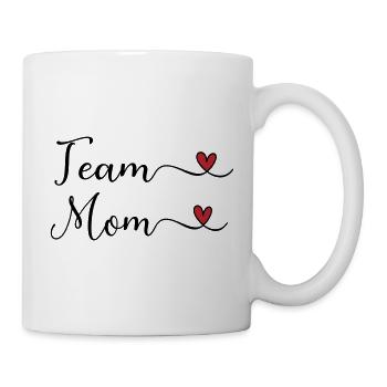 Team Mom cute Typography Design with a Heart - Tasse - Weiß - Rechts