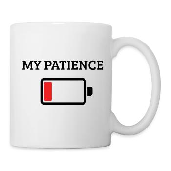 Meine Geduld ist leer - Tasse - Weiß - Rechts