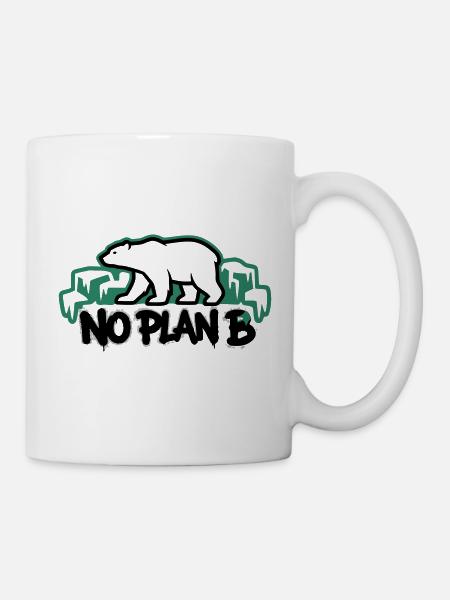 Eisbaer No Plan B Logo - Tasse - Weiß