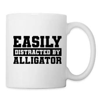 Leicht abgelenkt von Alligatoren  - Tasse - Weiß - Rechts