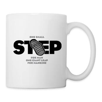Ein kleiner Schritt - Tasse - Weiß - Rechts