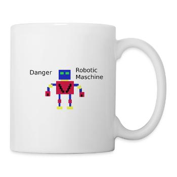 Pixelroboter  - Tasse - Weiß - Rechts