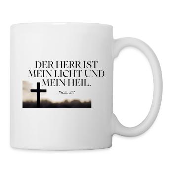 Glaube Licht Heil Psalm 27:1 - Tasse - Weiß - Rechts