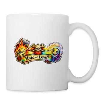 Hate or Love? - Tasse - Weiß - Rechts