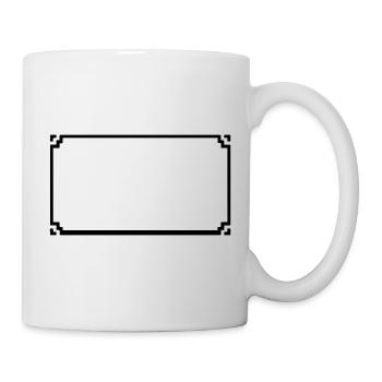 Pixel Rahmen Grafik - Tasse - Weiß - Rechts