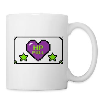 Pixel Herz Rahmen Grafik - Tasse - Weiß - Rechts
