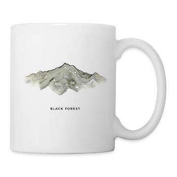 Black Forest Topographic | Vintage Line Art - Tasse - Weiß - Rechts