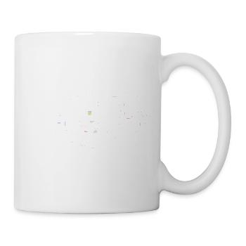 Bunte Klangwellen mit Notenschlüssel - Tasse - Weiß - Rechts