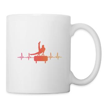 Gymnastik Sonnenuntergangs-Herzschlagturnerin - Tasse - Weiß - Rechts
