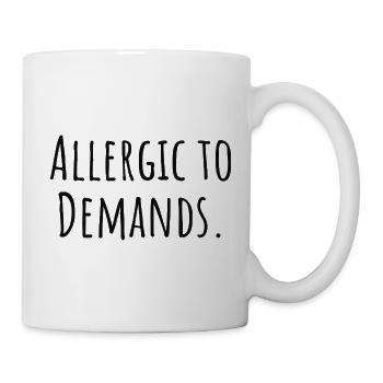 Allergic_to_Demands PDA Neurodivergentes Geschenk - Tasse - Weiß - Rechts